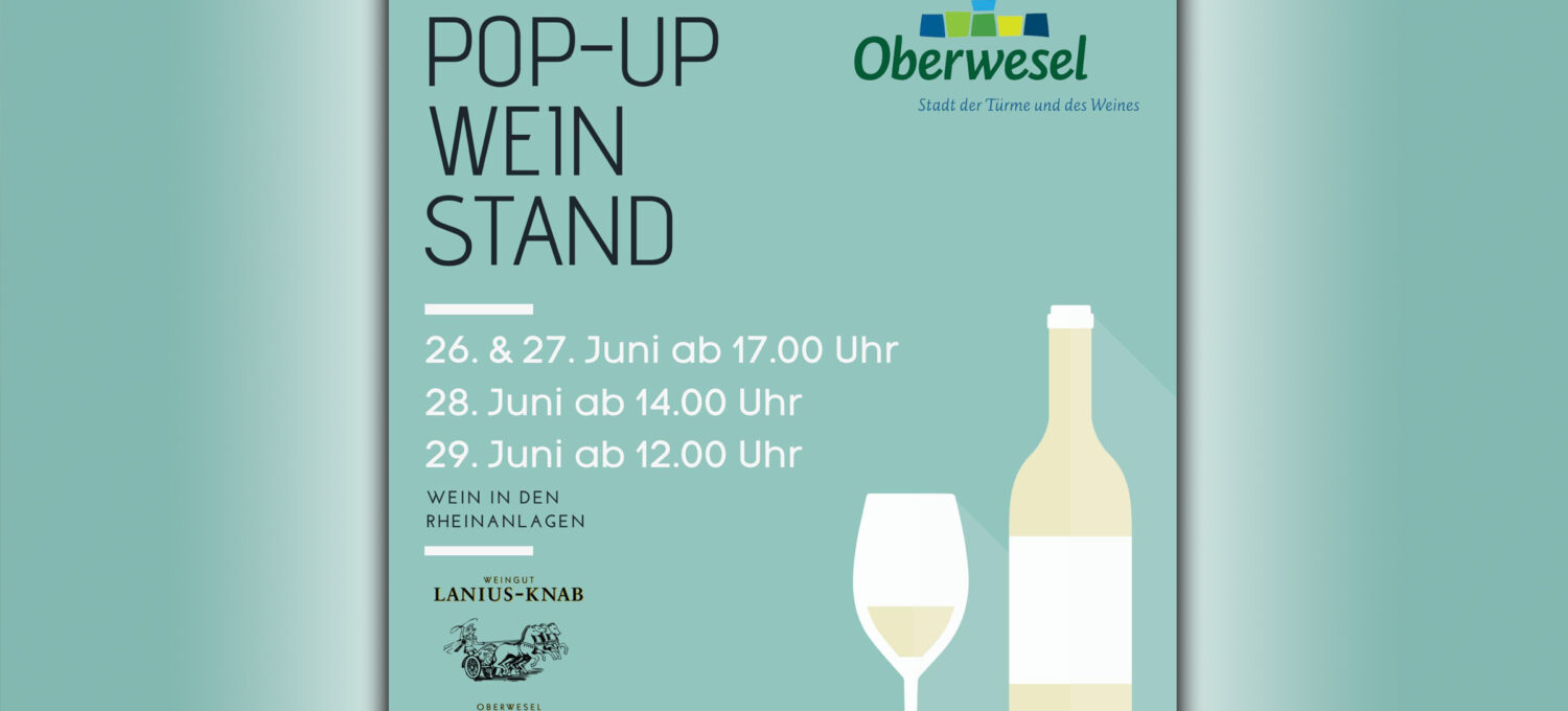 Ankündigung Pop-Up-Stand