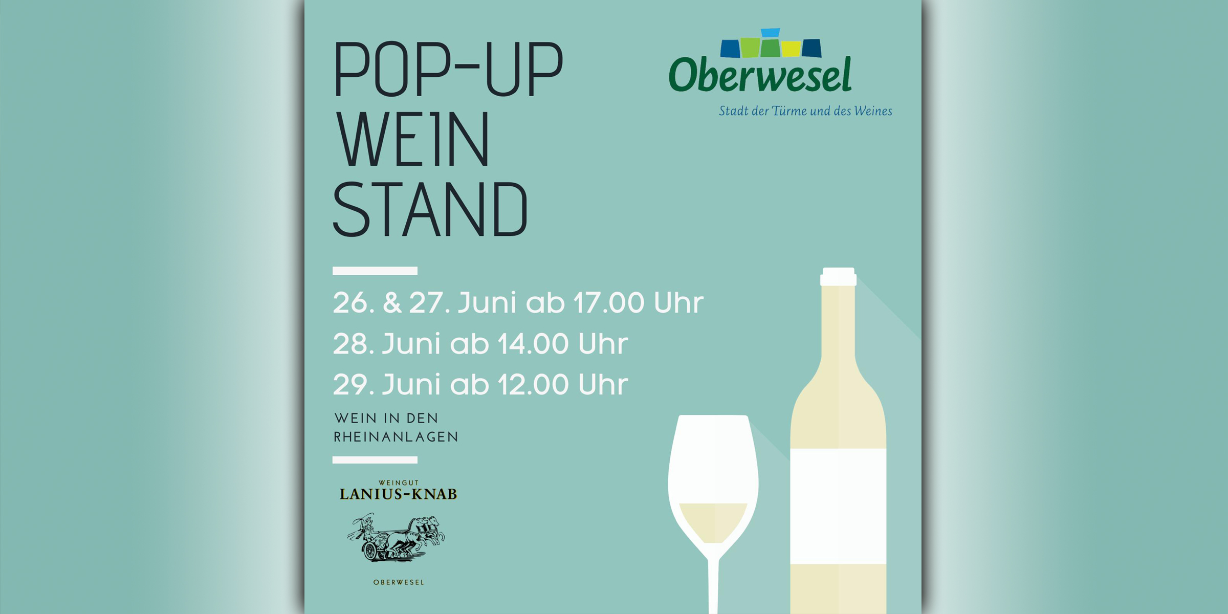 Ankündigung Pop-Up-Stand